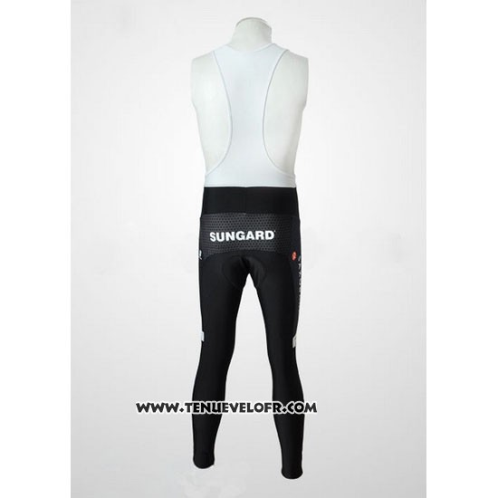 2010 Maillot Ciclismo Saxo Bank Noir et Blanc Manches Longues et Cuissard